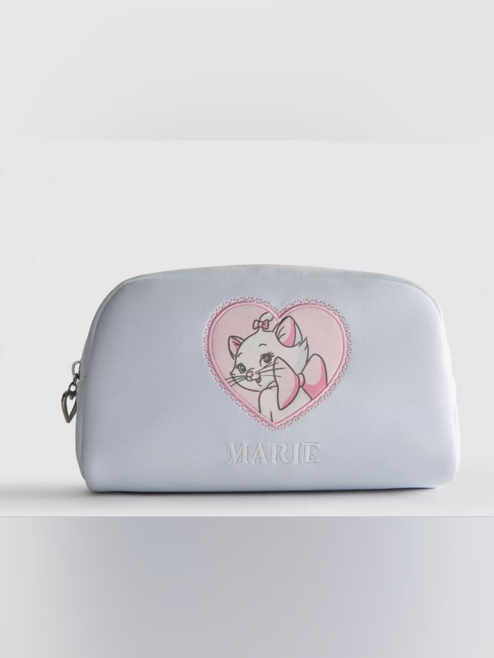 Primark White Cosmetic Pouch with Pink Marie Heart